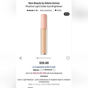 New Rare Beauty Concealer Light Medium